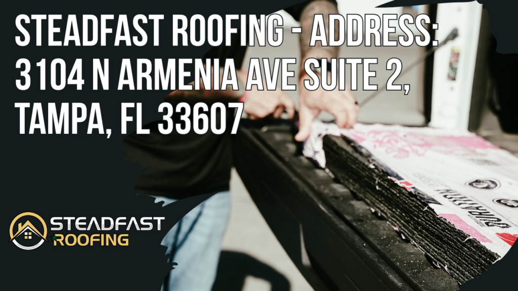 Steadfast Roofing Tampa FL location serving homeowners searching for best roofers in Tampa FL and top rated roofing companies Tampa. Based at 3104 N Armenia Ave Suite 2 in Tampa, Steadfast Roofing holds a perfect 5.0 Google rating and Florida license CCC1334242 while installing Atlas Pinnacle Pristine shingles and delivering full roof replacement, tile roofing, commercial roofing, inspections, leak detection, and storm damage repair across Tampa Bay. Every project includes detailed drone and handheld documentation with up to 228 progress photos, complimentary wind mitigation reports that can reduce insurance premiums, full insurance claim assistance, and meticulous jobsite cleanup with trailer bins that protect driveways. Homeowners across Tampa, Riverview, Apollo Beach, Brandon, Clearwater, Largo, and St Petersburg praise Steadfast Roofing for transparent pricing, same day installs on homes over 2,800 sq ft, 24/7 emergency roofing service during hurricane season, and responsive project managers who guide each roof replacement from inspection to final walkthrough.